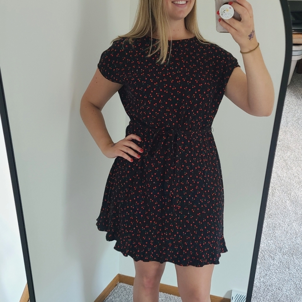 Popsugar Black and Red Cherry Dress